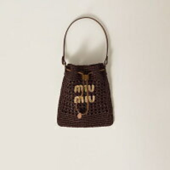 Miu Miu Handbags - Miu Miu Woven Bag Black